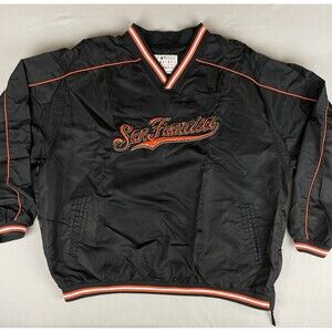 G-lll Apparel San Francisco Giants Pullover Cooperstown Jacket 2XL Black MLB Vtg